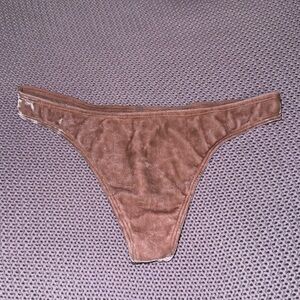 Light Pink Velvet Thong By PINK Victoria’s Secret Thong Panty